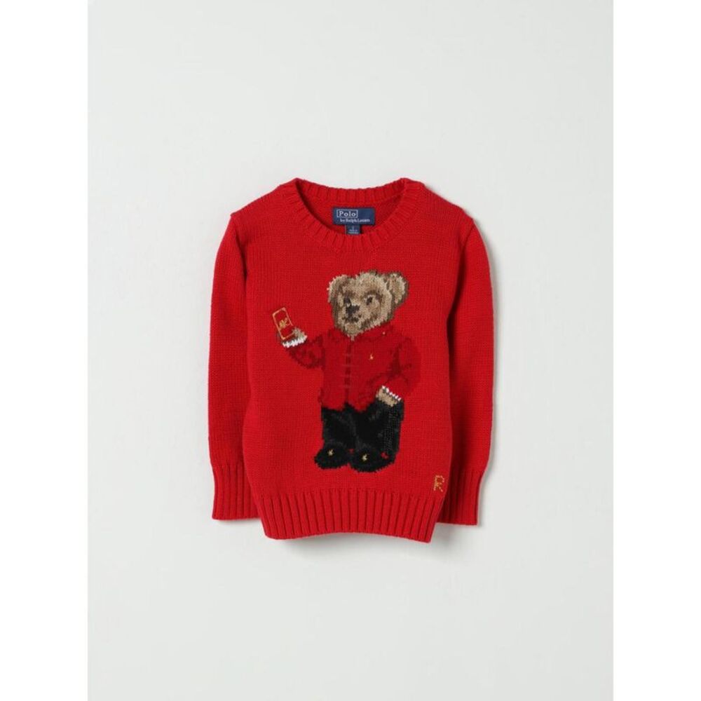 Polo Ralph Lauren Kids Bear Pullover Sweater Red Cardigans - Picture 1 of 3